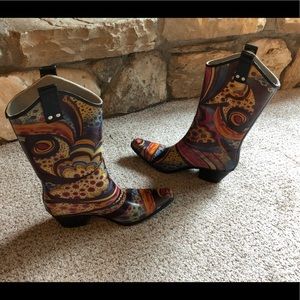 Hand crafted cowboy rain boots